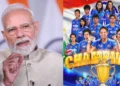 PM Narendra Modi reacts as India clinch record eighth Women’s Asia Cup title