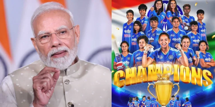 PM Narendra Modi reacts as India clinch record eighth Women’s Asia Cup title