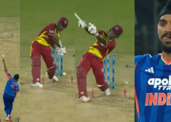 IND vs WI [WATCH]: Arshdeep Singh’s pinpoint yorker cleans up Sherfane Rutherford in 3rd T20I