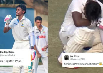 Fans react as Abishek Porel breaks down after smashing a brilliant century in Ranji Trophy 2026-27