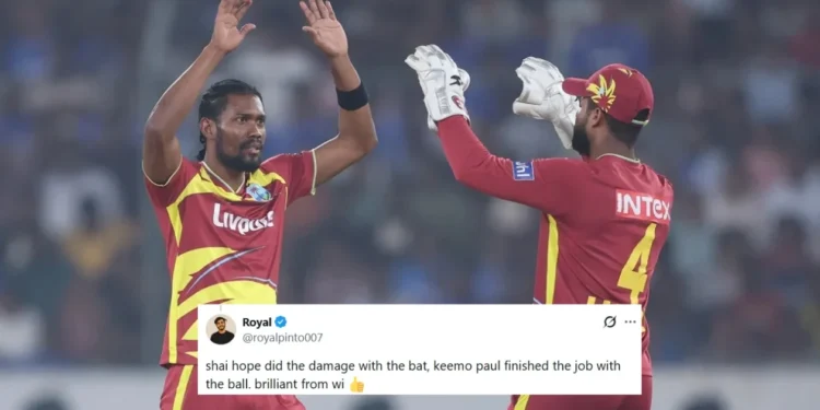 Fans react as Shai Hope and Keemo Paul star in West Indies’ win over India to level T20I series 2-2