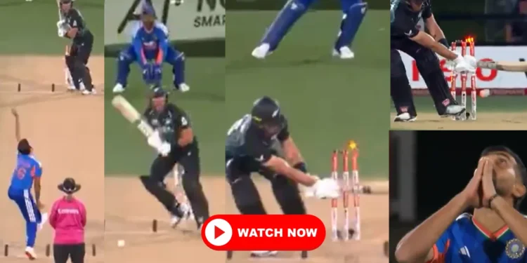 NZ vs IND [WATCH]: Prince Yadav cleans up Finn Allen with a superb delivery in 2nd T20I