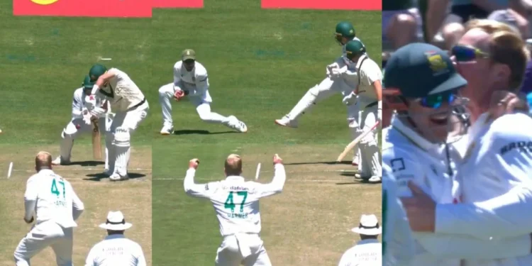 WATCH: Simon Harmer dismisses Marnus Labuschagne with a beauty on Day 2 of Cape Town Test – SA vs AUS