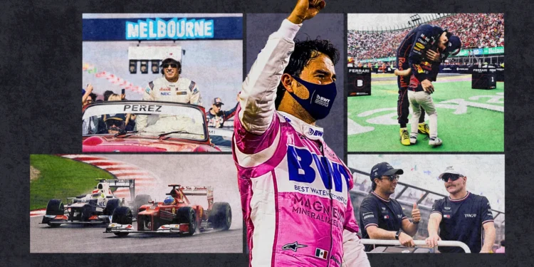Sergio Perez reflects on his F1 career in photos – as he reaches 300 Grand Prix starts