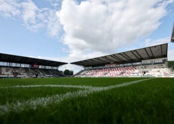 Home fans concrete over away block entrance ahead of DFB Pokal clash