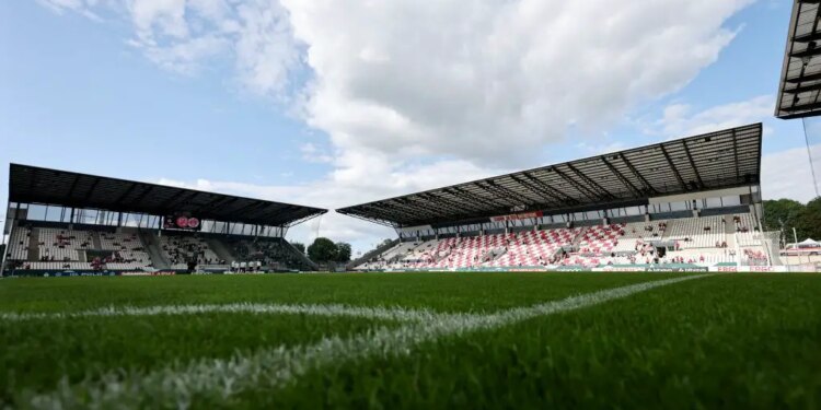 Home fans concrete over away block entrance ahead of DFB Pokal clash